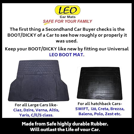 Leo Boot & Trunk Mat for Hatchback Cars