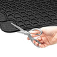Leo Hexagon Universal Car Mat | Comfortable | Car Accessories | Car Accessories Interior (Black)