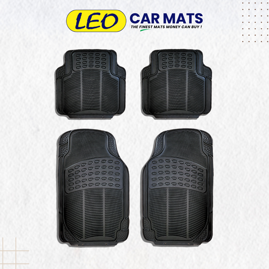 Leo Hexagon Universal Car Mat | Comfortable | Car Accessories | Car Accessories Interior (Black)